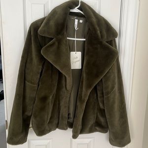 Olive Faux Fur Jacket